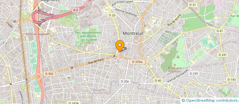 localisation de l'entreprise SYND.COPR. DU 60 BD ROUGET DE   LISLE 93 à MONTREUIL