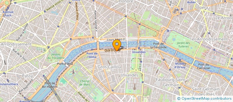 localisation de l'entreprise SYND COPR DU 61 QUAI D ORSAY    75007 PA  PARIS