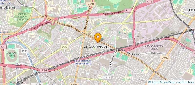 localisation de l'entreprise SYND.COPR. DU 62-64 AVE DE LA REPUBLIQUE à LA COURNEUVE