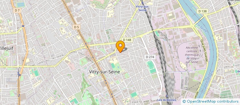 localisation de l'entreprise SYND.COPR. DU 63 AVE DANIELLE   CASANOVA  VITRY-SUR-SEINE