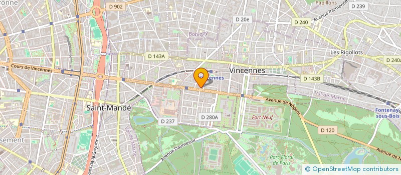 localisation de l'entreprise SYND.COPR. DU 65 BD. VICTOR HUGO 93 ST O à VINCENNES