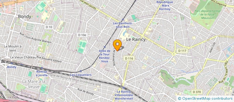 localisation de l'entreprise SYND.COPR. DU 66 AV THIERS 93 LE RAINCY  LE RAINCY