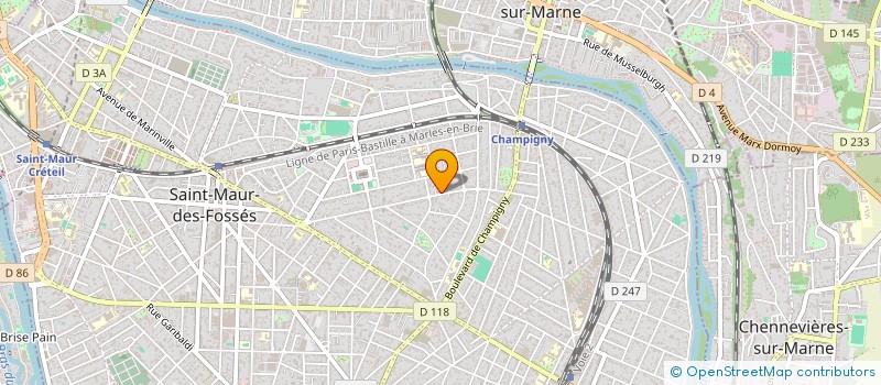 localisation de l'entreprise SYND.COPR. DU 67 AV JOFFRE 94ST MAUR DES à SAINT-MAUR-DES-FOSSES