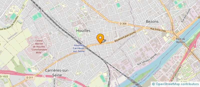 localisation de l'entreprise SYND.COPR. DU 7 AV DU GENERAL   LECLERC  HOUILLES