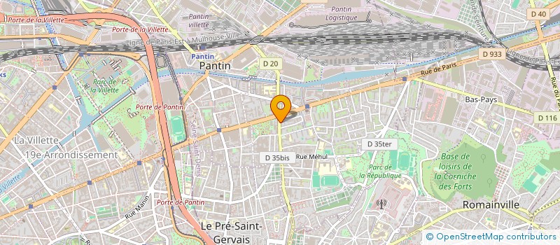 localisation de l'entreprise SYND COPR DU 7 R JULES AUFFRET  PANTIN