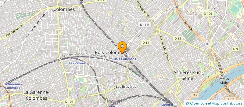 localisation de l'entreprise SYND.COPR. DU 7 RUE CARNOT ET 6 VOIE DU à BOIS-COLOMBES