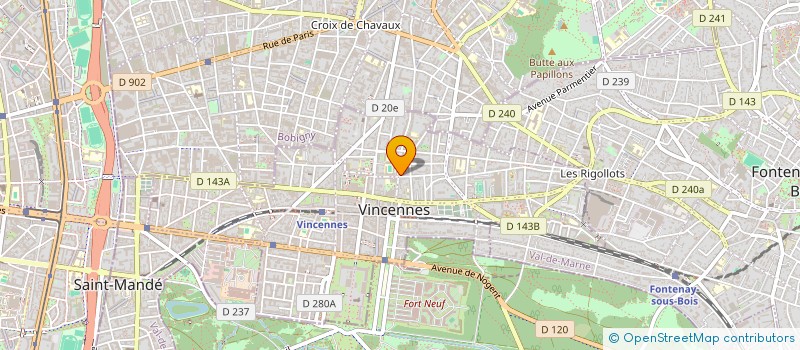 localisation de l'entreprise SYND.COPR. DU 7 RUE DE LA LIBERTE à VINCENNES