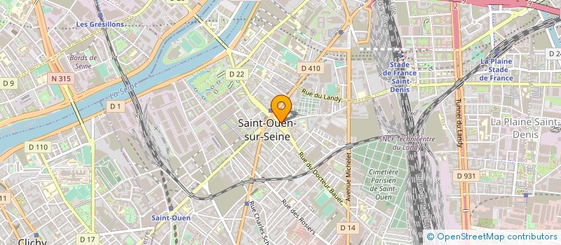 localisation de l'entreprise SYND.COPR. DU 7 RUE DU DOCTEUR BAUER 93 à SAINT-OUEN-SUR-SEINE