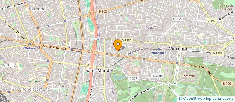 localisation de l'entreprise SYND.COPR. DU 7 RUE LEGRAVERAND PARIS 12 à VINCENNES