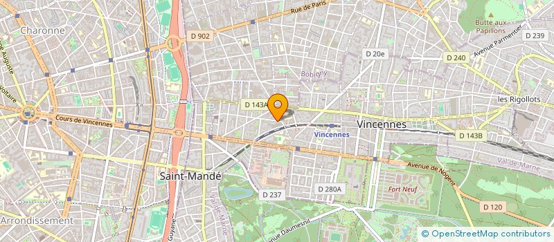 localisation de l'entreprise SYND.COPR. DU 7 RUE MASSUE à VINCENNES