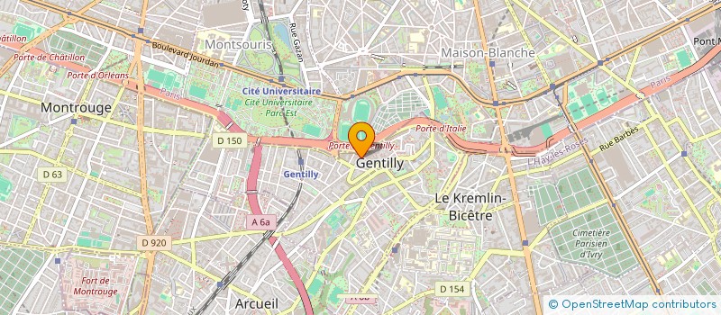 localisation de l'entreprise SYND.COPR. DU 7 RUE VICTOR MARQUIGNY à GENTILLY