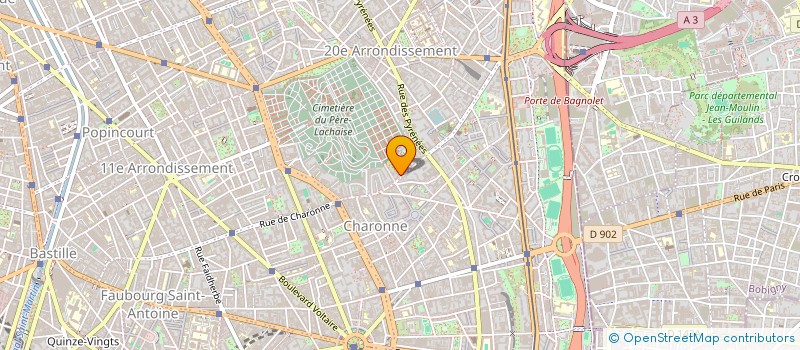 localisation de l'entreprise SYND.COPR. DU 71 RUE DE BAGNOLET 75020 P  PARIS