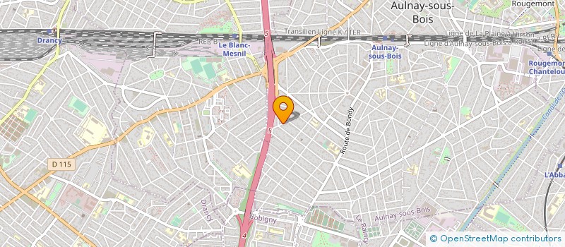 localisation de l'entreprise SYND.COPR. DU 72 74 76 RUE SEVERINE à AULNAY-SOUS-BOIS