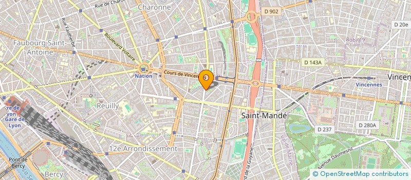 localisation de l'entreprise SYND.COPR. DU 72 76 AV DU DR    ARNOLD N  PARIS