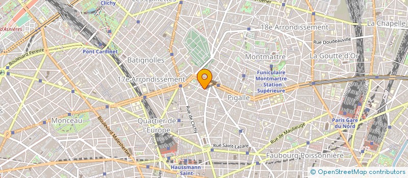 localisation de l'entreprise SYND.COPR. DU 74 BD DE CLICHY   PARIS 18  PARIS