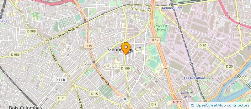 localisation de l'entreprise SYND.COPR. DU 74 RUE MAGENTA 92 ASNIERES à GENNEVILLIERS