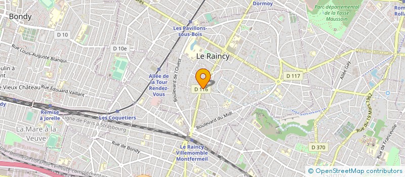 localisation de l'entreprise SYND.COPR. DU 76 AV DE LA       RESISTAN  LE RAINCY