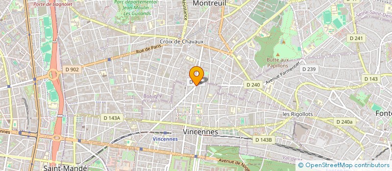 localisation de l'entreprise SYND COPR DU 76 RUE DE STRASBOU à VINCENNES