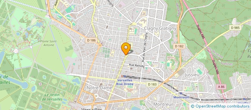 localisation de l'entreprise SYND.COPR. DU 79 B-79 T RUE DU  MAL FOCH à VERSAILLES