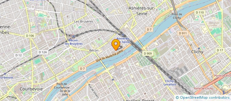 localisation de l'entreprise SYND.COPR. DU 8 10 10 BIS RUE ST GUILLAU à COURBEVOIE