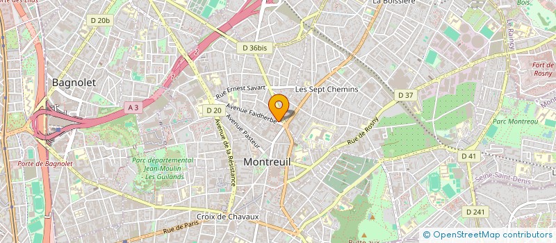 localisation de l'entreprise SYND.COPR. DU 8 BIS AVENUE FAIDHERB à MONTREUIL
