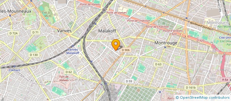 localisation de l'entreprise SYND.COPR. DU 8 PASSAGE DU      THEATRE  MALAKOFF