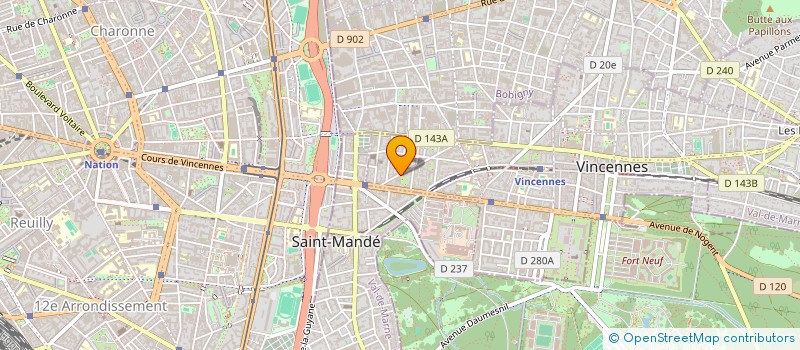 localisation de l'entreprise SYND COPR DU 80 RUE DALAYRAC 94 FONTENAY à VINCENNES
