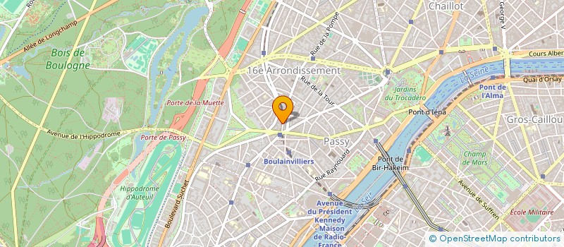 localisation de l'entreprise SYND.COPR. DU 82 RUE DE         LONGCHAM  PARIS