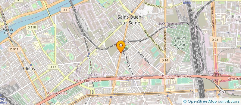 localisation de l'entreprise SYND.COPR. DU 86 RUE GABRIEL PERI 93 à SAINT-OUEN-SUR-SEINE