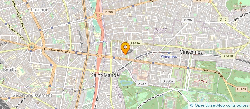 localisation de l'entreprise SYND.COPR. DU 88 AV PARMENTIER 75011 PAR à VINCENNES