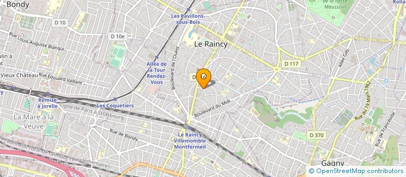 localisation de l'entreprise SYND.COPR. DU 9 ALLEE THEOPHILE BINET  LE RAINCY