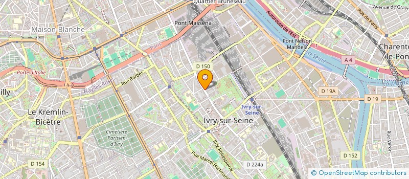 localisation de l'entreprise SYND.COPR. DU 9 RUE BERNARD PALISSY à IVRY-SUR-SEINE