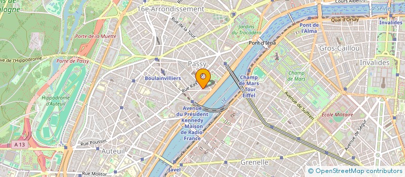 localisation de l'entreprise SYND.COPR. DU 9 RUE DU GENEARL  MANGIN 9  PARIS