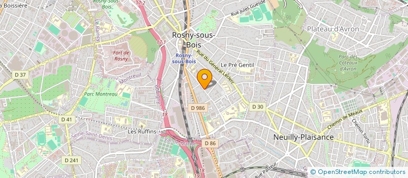 localisation de l'entreprise SYND.COPR. DU 91 RUE VICTOR HUGO à ROSNY-SOUS-BOIS