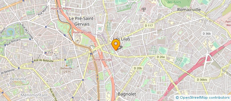 localisation de l'entreprise SYND.COPR. DU 92 AV DE VERDUN 93 ROMAINV à LES LILAS