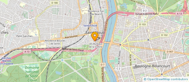 localisation de l'entreprise SYND COPR DU 94 96 RUE D AGUESSEAU 92 BO à SAINT-CLOUD