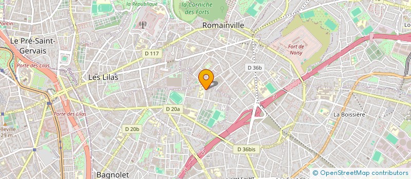 localisation de l'entreprise SYND COPR DU 96 RUE LOUISE MICHEL à BAGNOLET