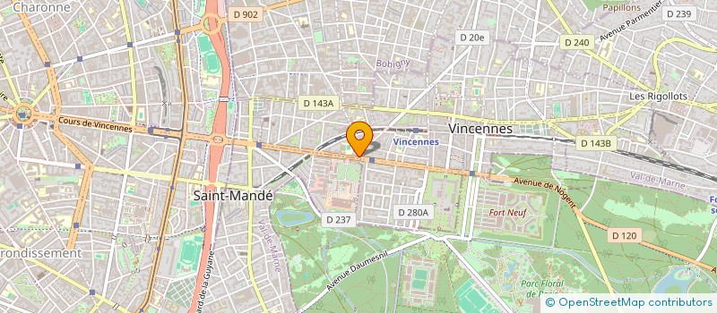 localisation de l'entreprise SYND.COPR. DU 98 AV DE PARIS à VINCENNES
