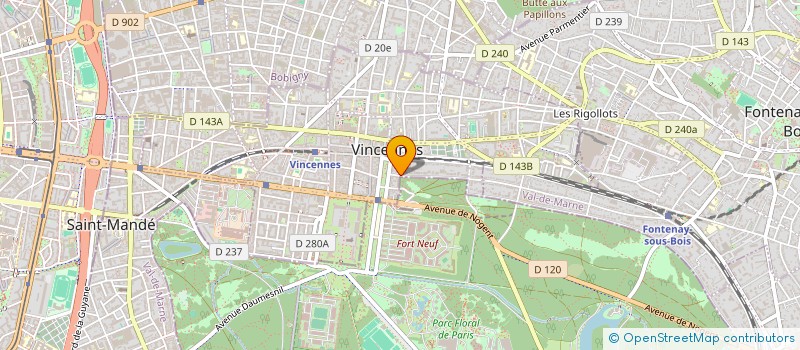 localisation de l'entreprise SYND.COPR. DU 9B AV. FOCH 94 VINCENNES à VINCENNES