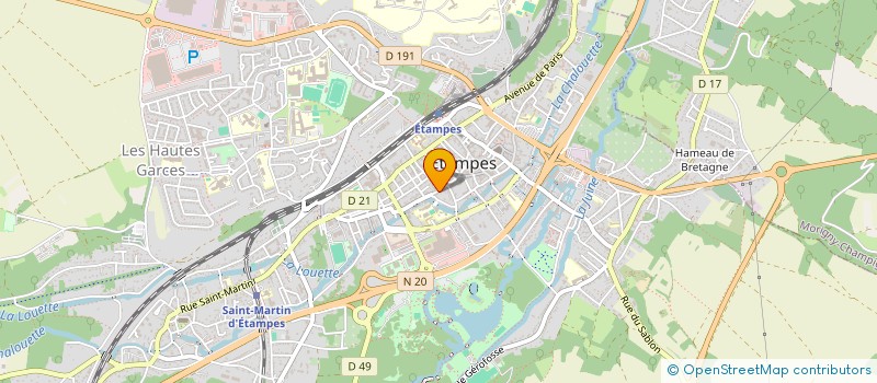localisation de l'entreprise SYND.COPR. DU GARAGE DU PLATEAU DE GUINE à ETAMPES