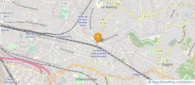 localisation de l'entreprise SYND.COPR. JAURES CASANOVA 26 28 AV JEAN  LE RAINCY
