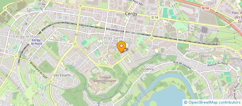 localisation de l'entreprise SYND.COPR. L ERABLE  18 RUE DU GERFAULT  CERGY