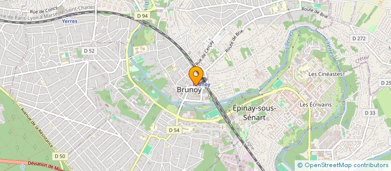 localisation de l'entreprise SYND.COPR. LES 3 CHENES 91 BRUNOY REP PA à BRUNOY