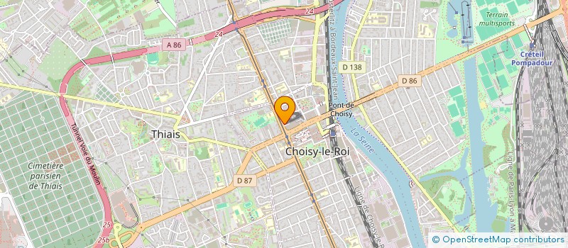localisation de l'entreprise SYND COPR LES PAQUERETTES 166 RUE DE C à CHOISY-LE-ROI