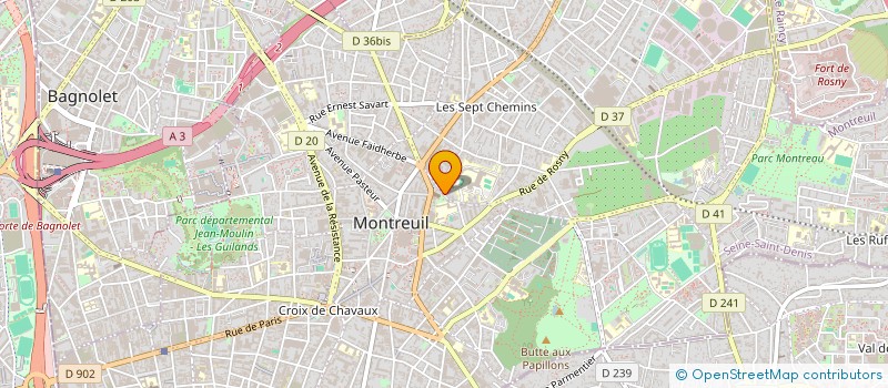 localisation de l'entreprise SYND.COPR. LOGEMENTS FAMILIAUX 7 RUE PEP à MONTREUIL