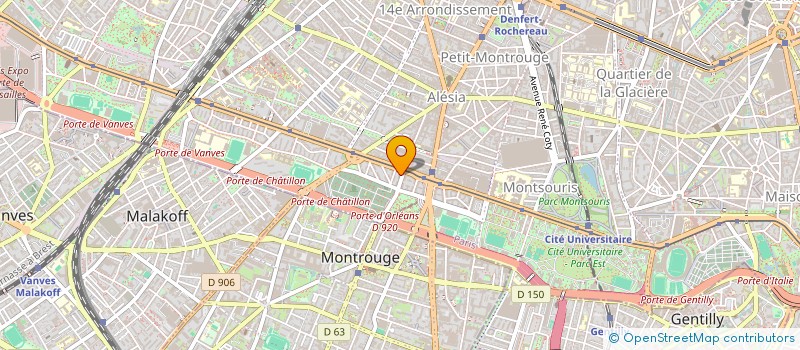 localisation de l'entreprise SYND COPR PORTE MONTROUGE ILOT A  PARIS