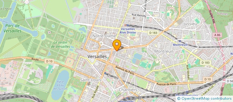 localisation de l'entreprise SYND.COPR. RES BOIS DU FOUR RUE DU STADE à VERSAILLES