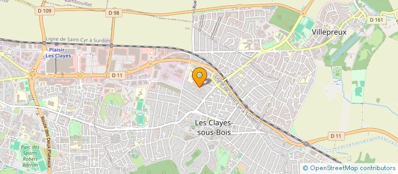 localisation de l'entreprise SYND COPR RES DES FOUGERES  LES CLAYES-SOUS-BOIS
