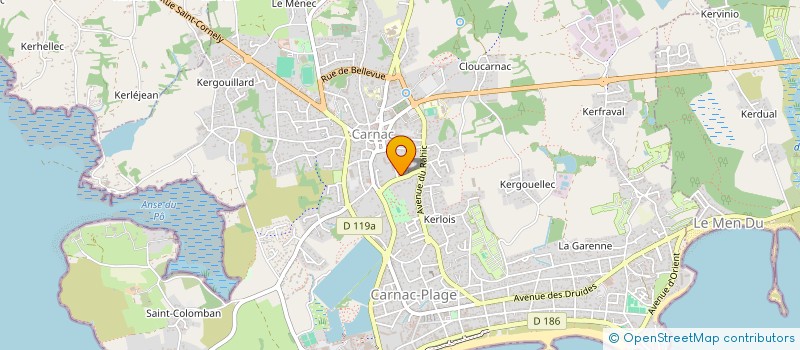 localisation de l'entreprise SYND COPR RES LE ROHER 1  CARNAC