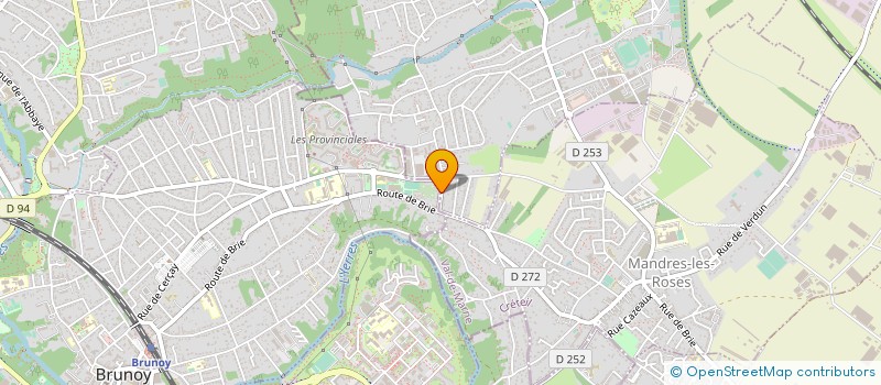localisation de l'entreprise SYND.COPR. RES LES CHOQUETS     61 AV DU  BRUNOY